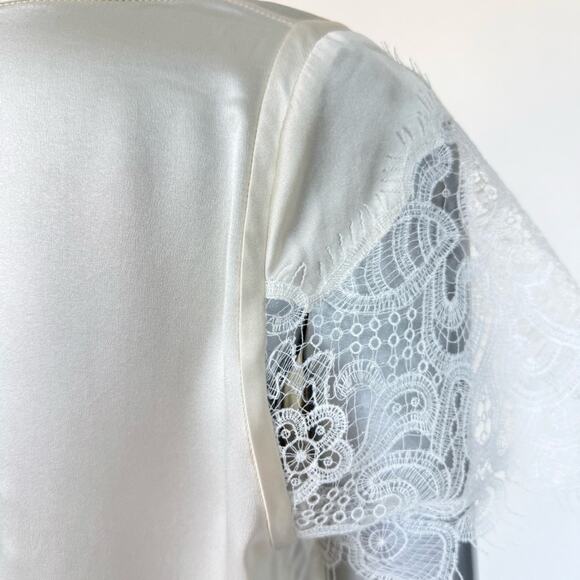 Brunello Cucinelli silk women top with laces size L Authentic - Picture 5 of 8